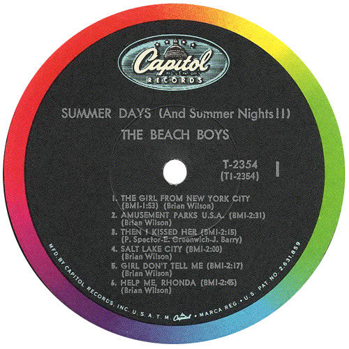 The Beach Boys : Summer Days (And Summer Nights!!) (LP, Album, Mono, Scr)