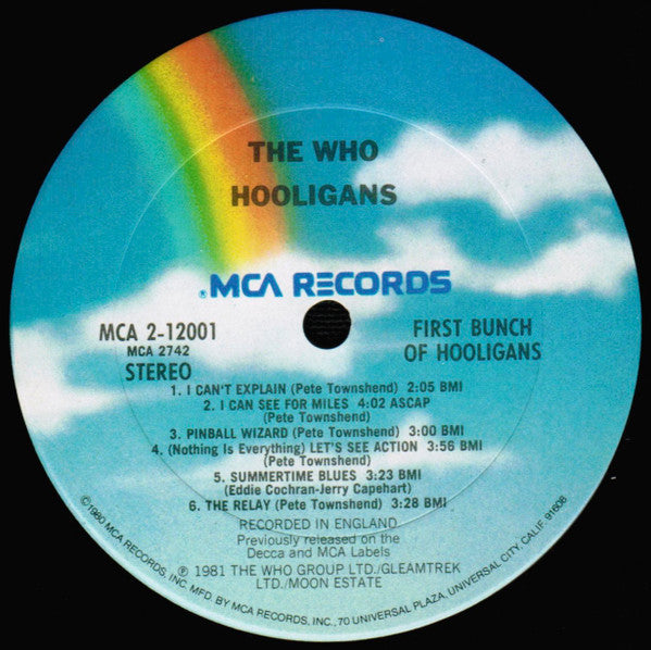 The Who : Hooligans (2xLP, Comp, Club, CRC)