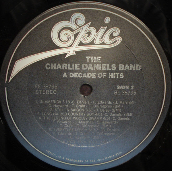 The Charlie Daniels Band : A Decade Of Hits (LP, Comp, Car)