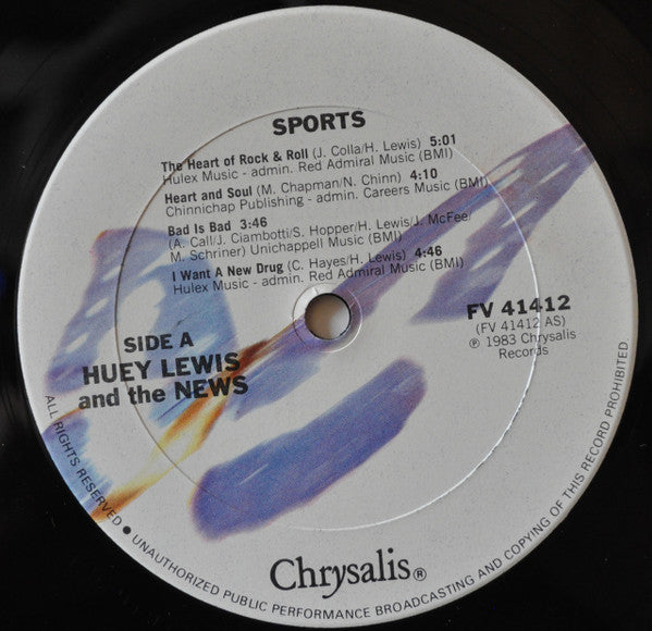 Huey Lewis And The News* : Sports (LP, Album, RE)