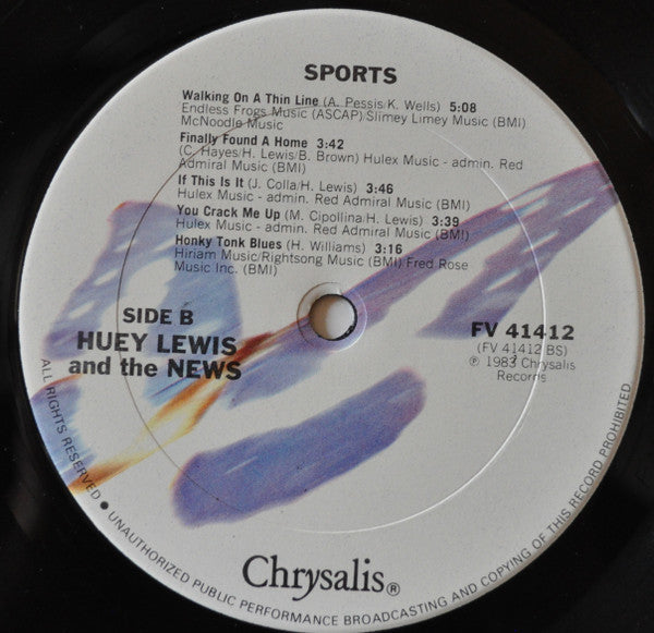 Huey Lewis And The News* : Sports (LP, Album, RE)