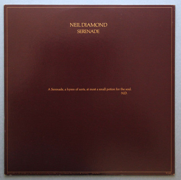 Neil Diamond : Serenade (LP, Album, Pit)