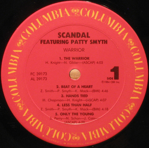 Scandal (4) Featuring Patty Smyth : Warrior (LP, Album, Pit)