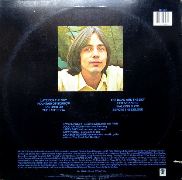 Jackson Browne : Late For The Sky (LP, Album, RE, RP, AR,)