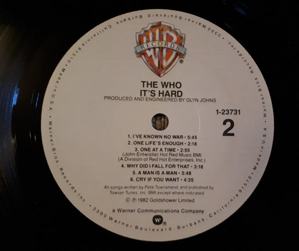 The Who : It's Hard (LP, Album, Spe)