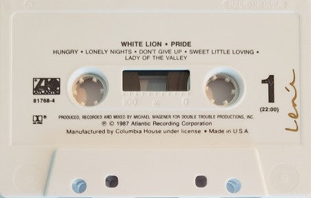 White Lion : Pride (Cass, Album, Club, Col)