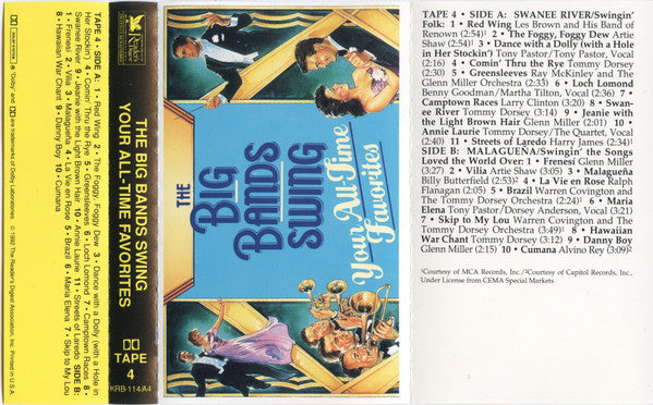 Various : The Big Bands Swing Your All Time Favorites (4xCass, Comp, RM + Box)