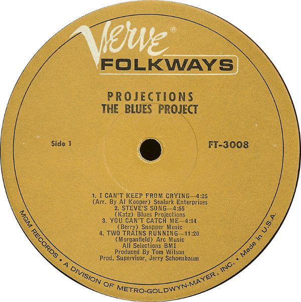 The Blues Project : Projections (LP, Album, Mono, MGM)