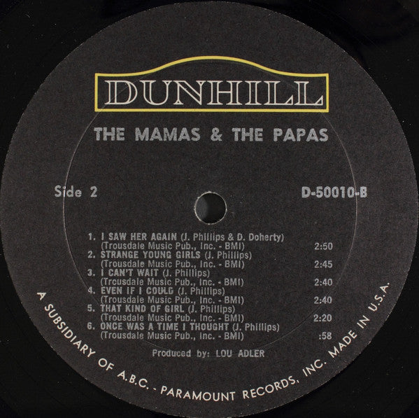 The Mamas & The Papas : The Mamas & The Papas (LP, Album, Mono, Kee)