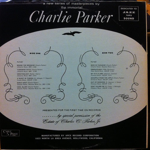 Charlie Parker : "Bird" Symbols (LP, Comp, RE)