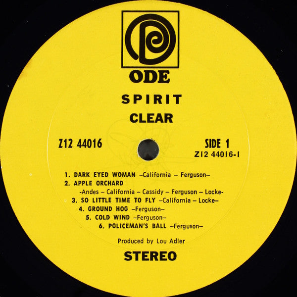 Spirit (8) : Clear (LP, Album, Pit)