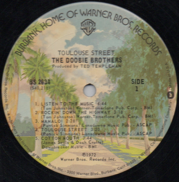 The Doobie Brothers : Toulouse Street (LP, Album, RE,  Ga)