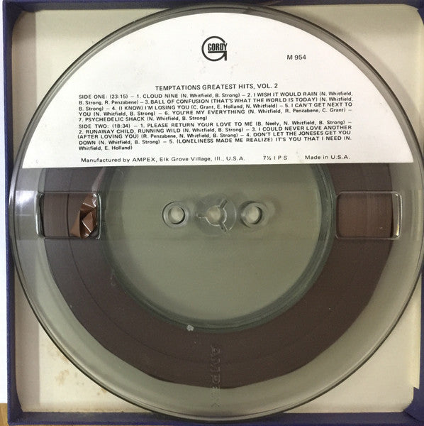 Temptations* : Greatest Hits II (Reel, 4tr Stereo, 7" Reel, Comp)