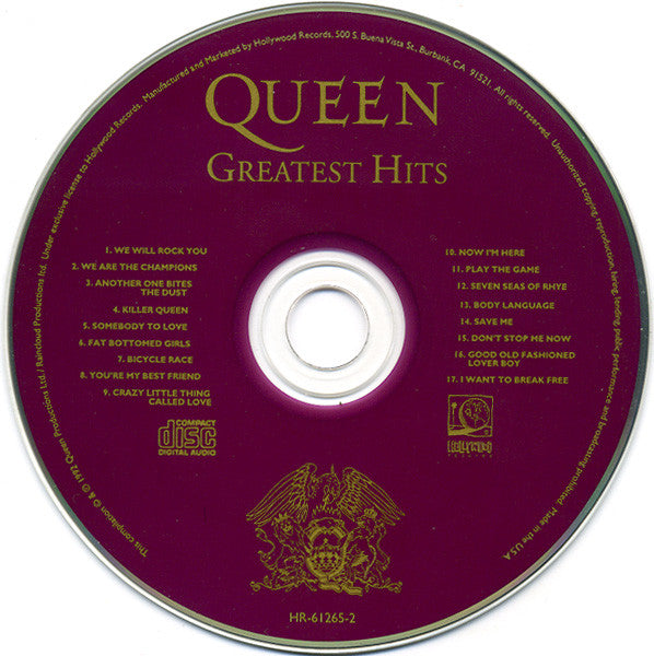 Queen : Greatest Hits (CD, Comp, RP)