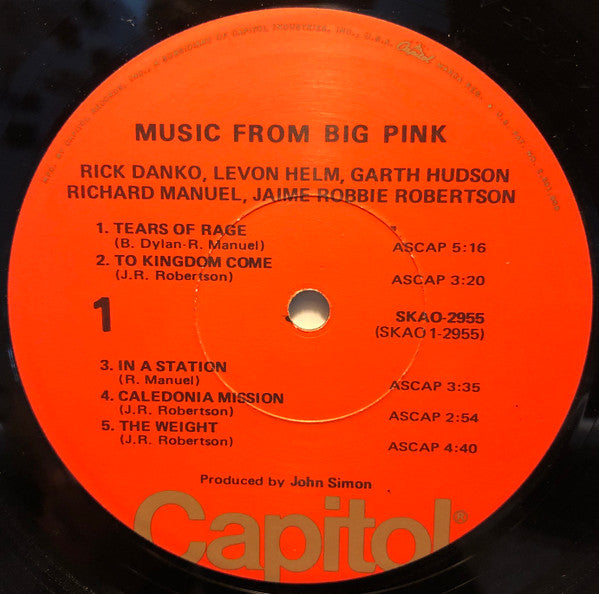 The Band : Music From Big Pink (LP, Album, RE, Ora)