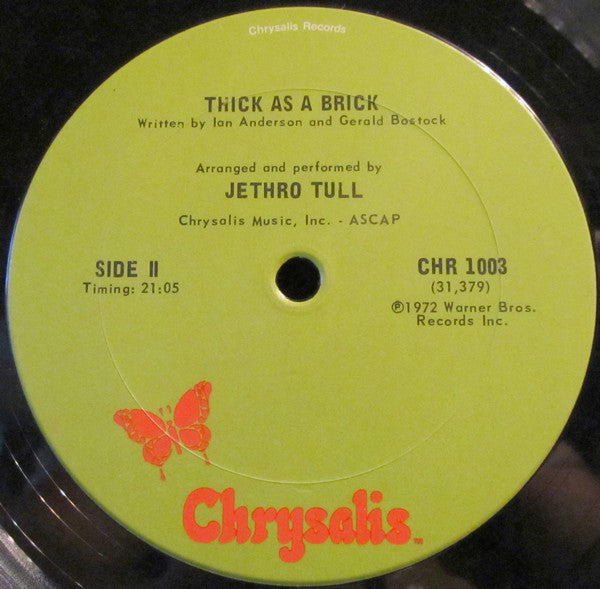 Jethro Tull : Thick As A Brick (LP, Album, Gre)