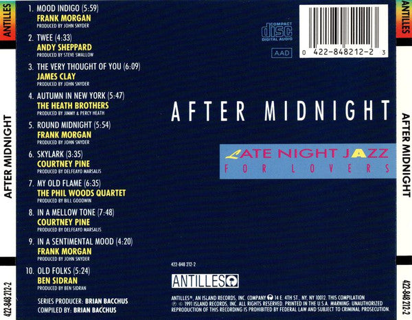 Various : After Midnight - Late Night Jazz For Lovers (CD, Comp)