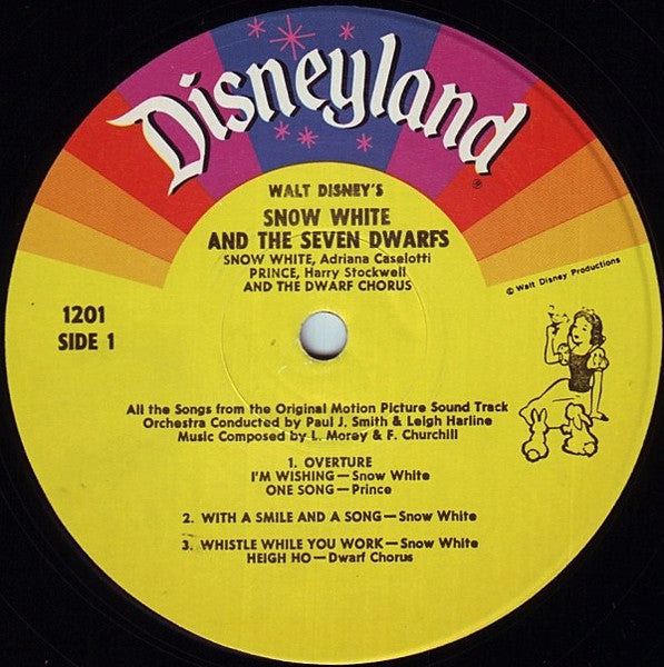 Various : Walt Disney's Snow White And The Seven Dwarfs  (Music From The Original Motion Picture Sound Track) (LP, Album, RE)