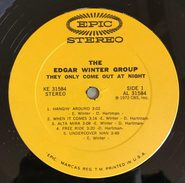 The Edgar Winter Group : They Only Come Out At Night (LP, Album, Pit)