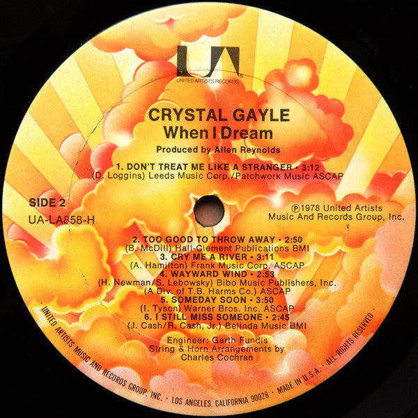 Crystal Gayle : When I Dream (LP, Album, Gat)