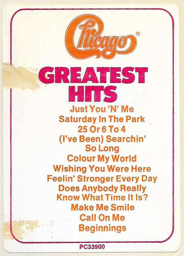 Chicago (2) : Chicago IX - Chicago's Greatest Hits (LP, Comp, RP, Ter)