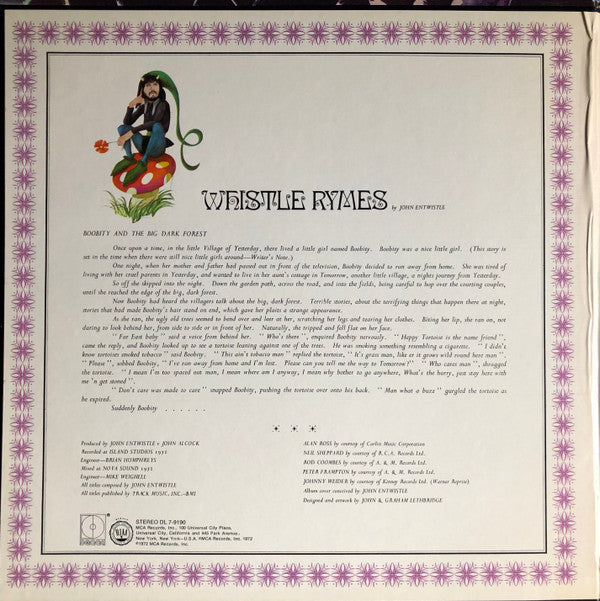 John Entwistle : Whistle Rymes (LP, Album, Glo)