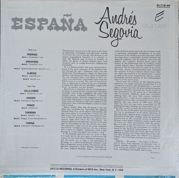 Segovia* : España (LP)