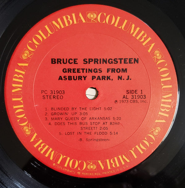 Bruce Springsteen : Greetings From Asbury Park, N.J. (LP, Album, RE, Pit)