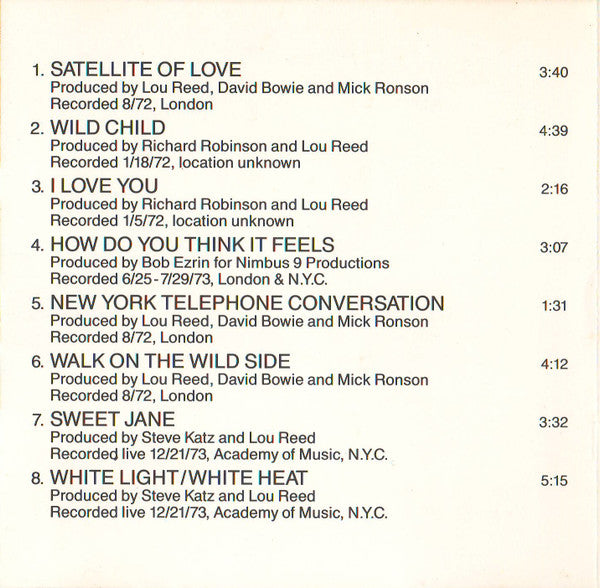 Lou Reed : Walk On The Wild Side - The Best Of Lou Reed (CD, Comp, RE, RM)