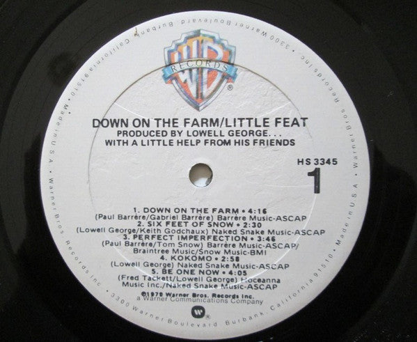 Little Feat : Down On The Farm (LP, Album, Gol)