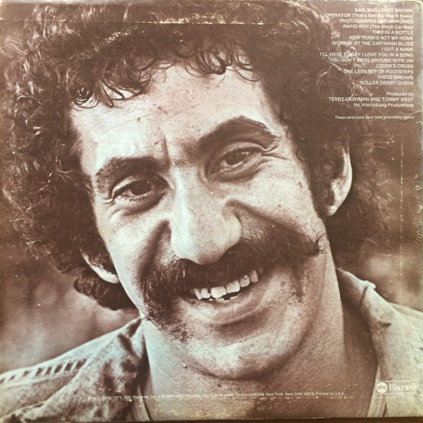 Jim Croce : Photographs & Memories (His Greatest Hits) (LP, Comp)