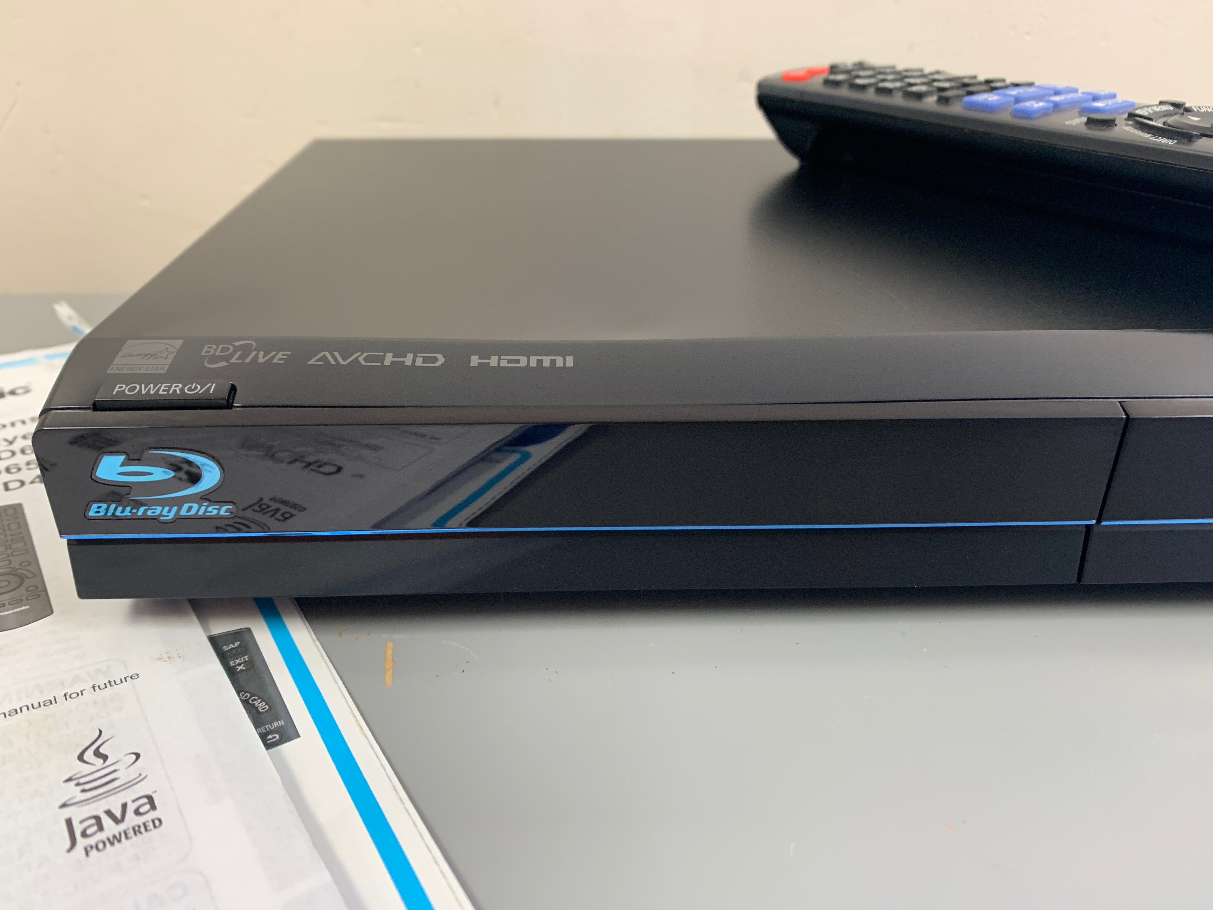 Panasonic DMP-BD65 Blu-Ray Player * Remote * Manual