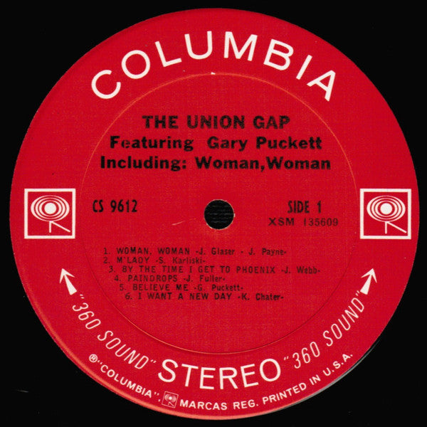 The Union Gap Featuring Gary Puckett* : Woman, Woman (LP, Album, Pit)