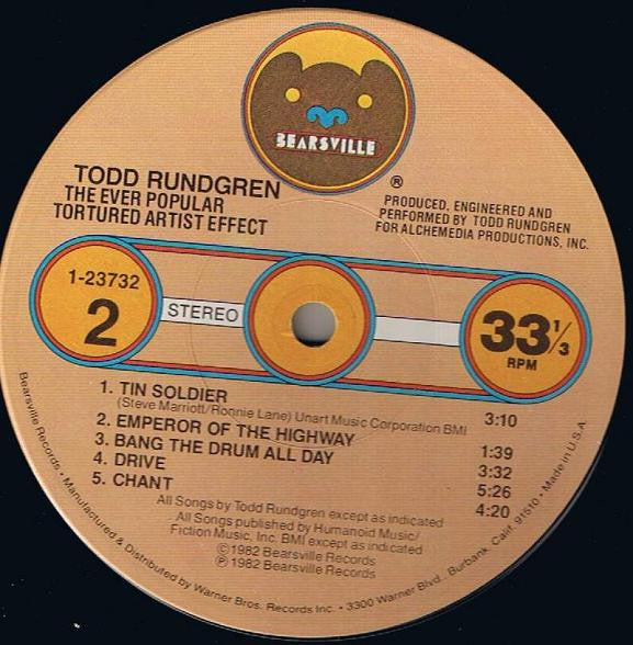 Todd Rundgren : The Ever Popular Tortured Artist Effect (LP, Album, Win)