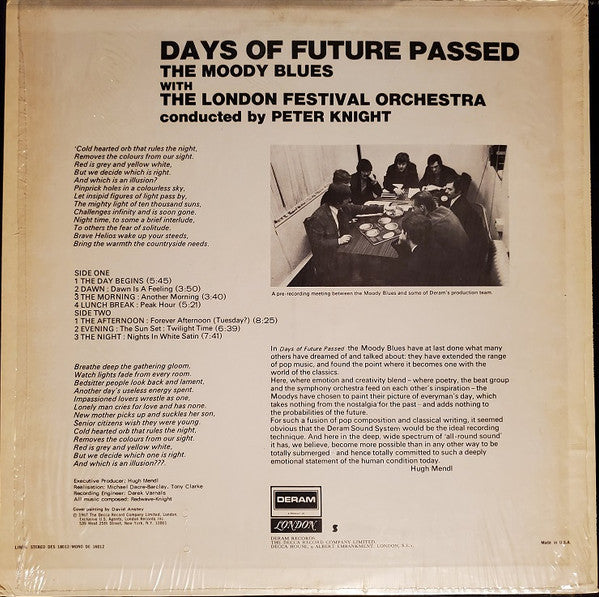 The Moody Blues : Days of Future Passed (LP, Album, Ter)