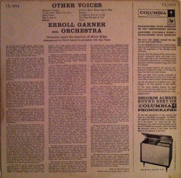 Erroll Garner : Other Voices (LP, Album, Mono, Hol)