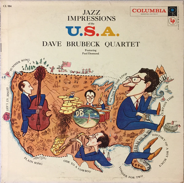 Dave Brubeck Quartet* Featuring Paul Desmond : Jazz Impressions Of The U.S.A. (LP, Album, Mono, Hol)