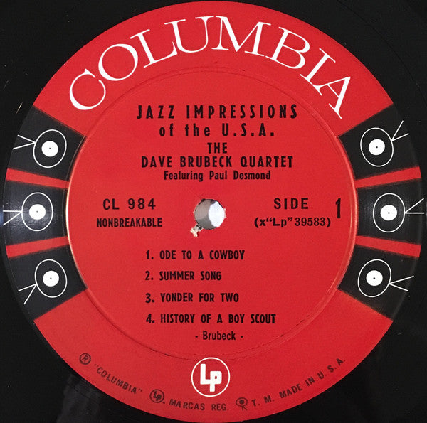 Dave Brubeck Quartet* Featuring Paul Desmond : Jazz Impressions Of The U.S.A. (LP, Album, Mono, Hol)