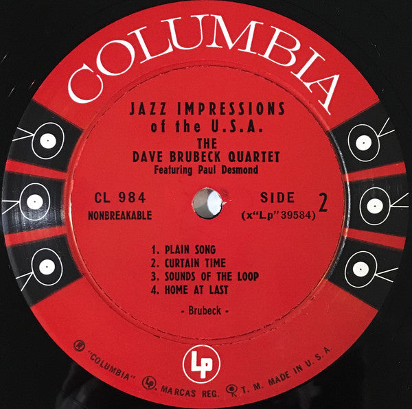 Dave Brubeck Quartet* Featuring Paul Desmond : Jazz Impressions Of The U.S.A. (LP, Album, Mono, Hol)