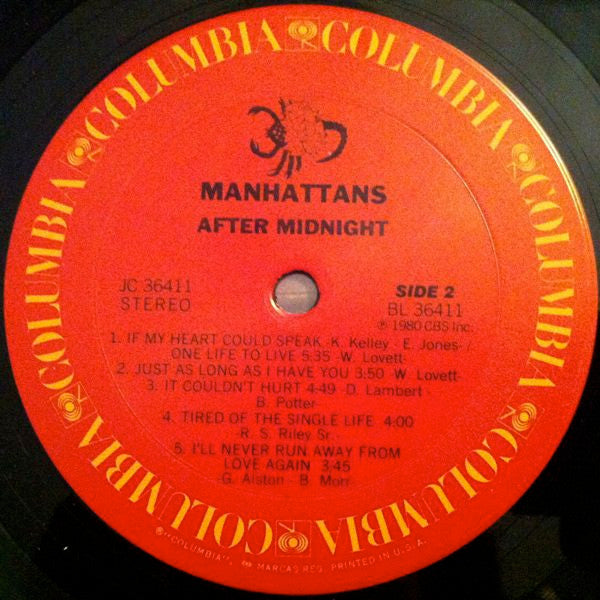 Manhattans : After Midnight (LP, Album, Pit)