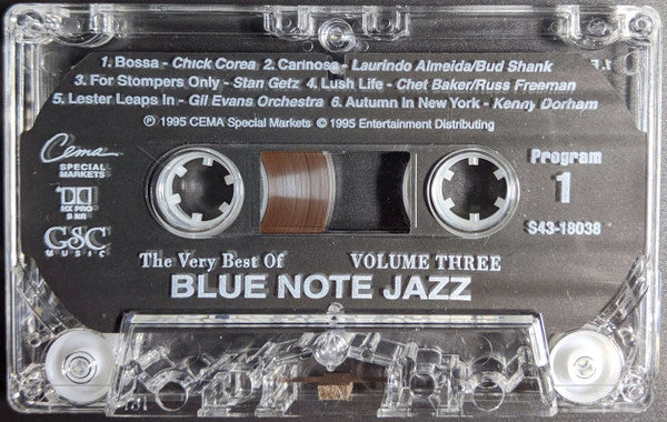 Various : The Very Best Of Blue Note Jazz - Volume Three (Cass, Comp, Dol)