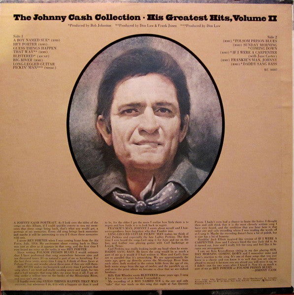 Johnny Cash : The Johnny Cash Collection • His Greatest Hits, Volume II (LP, Album, Comp)