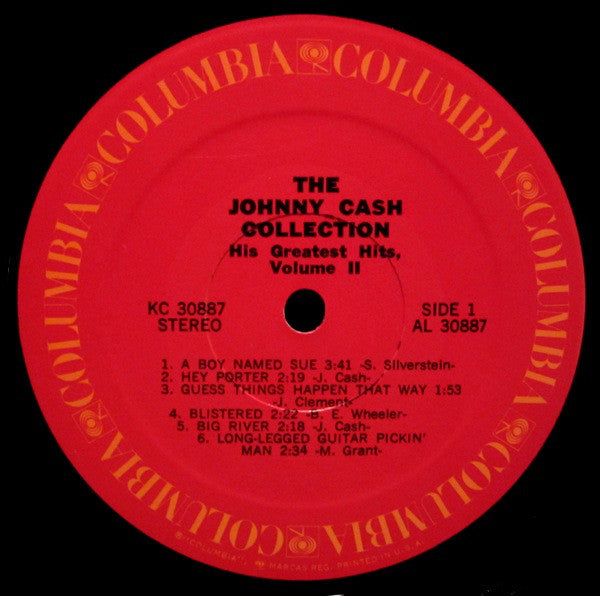 Johnny Cash : The Johnny Cash Collection • His Greatest Hits, Volume II (LP, Album, Comp)