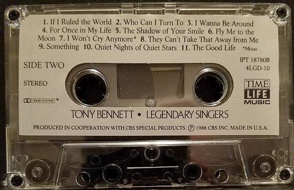 Tony Bennett : Legendary Singers (Cass, Comp)