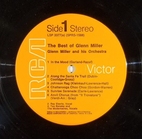 Glenn Miller : The Best Of Glenn Miller (LP, Album, Comp, RE, Ind)