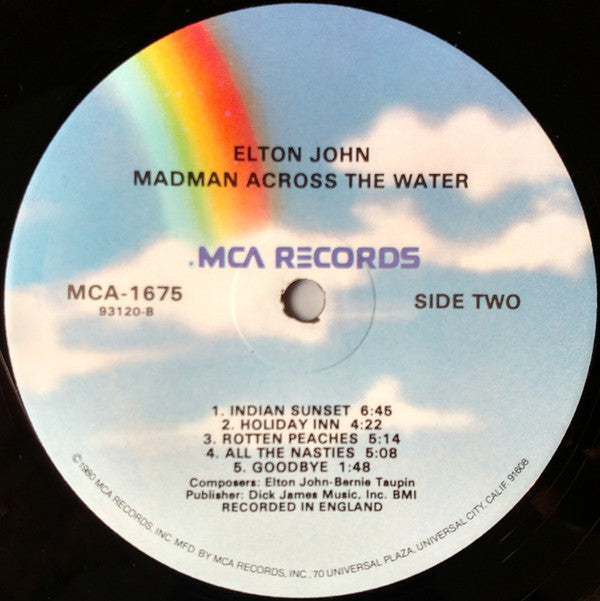 Elton John : Madman Across The Water (LP, Album, RE)