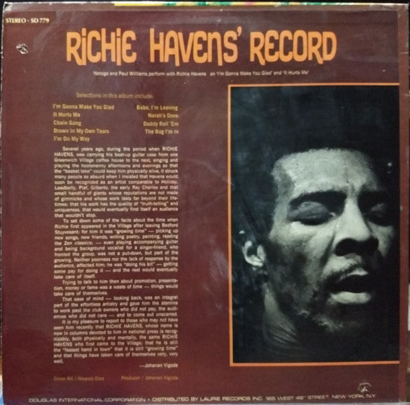 Richie Havens : Richie Havens' Record (LP, Album, RE, Roc)