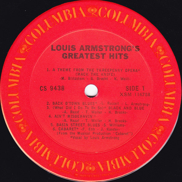 Louis Armstrong : Greatest Hits (LP, Comp, RP)