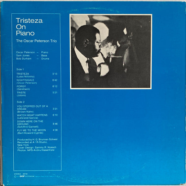 The Oscar Peterson Trio : Tristeza On Piano (LP, Gat)