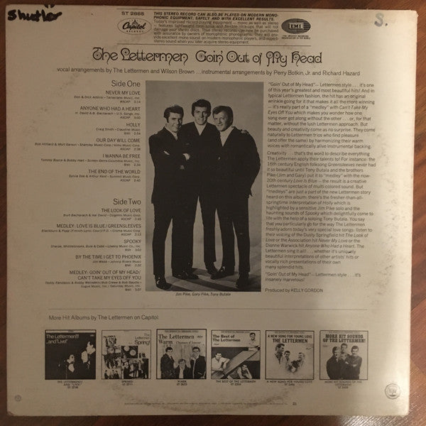 The Lettermen : Goin' Out Of My Head (LP, Album, Scr)